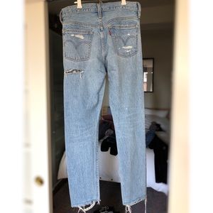 levis 501 skinny thrashed